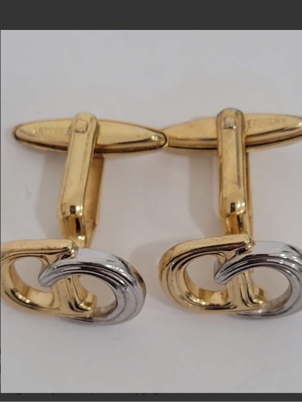 Dior two tone Interlocking unisex  Cufflinks EUC - Picture 6 of 6